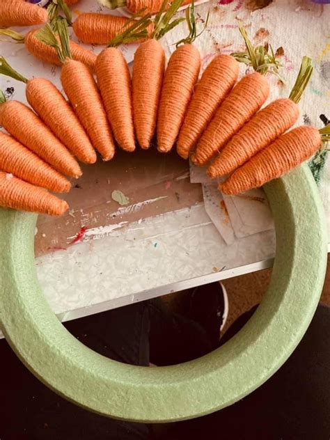 Dollar Tree Spring Carrot Wreath Debbiedoos