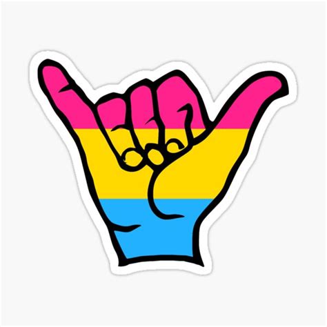 Shaka Pansexual Flag Lgbt Pride Sticker For Sale By Magicboutique