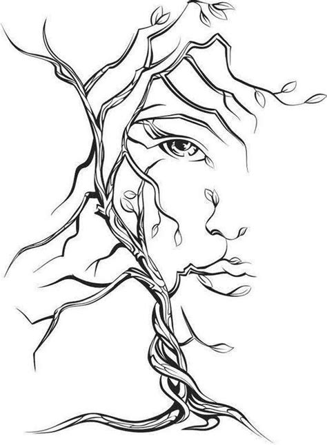 Pin By Kim M On Abstract Line Art Line Art Drawings Sketches Tree