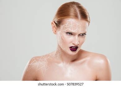 Nude Woman Body Art Looking Camera Foto Stock Shutterstock