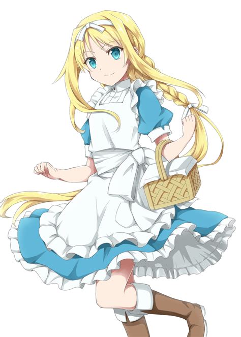 The Big Imageboard Tbib 1girl Alice Schuberg Apron Basket Blonde