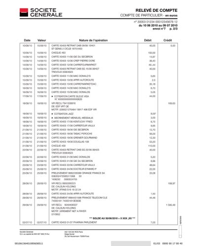 Attestation De Solde Bancaire Societe General Pdf