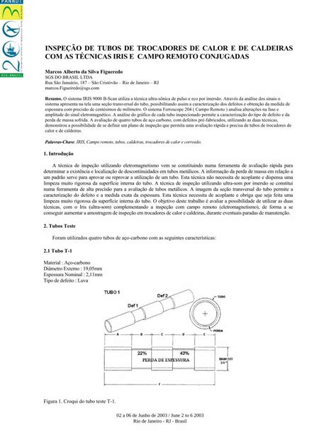 PDF INSPEÇÃO DE TUBOS DE TROCADORES DE CALOR E DE CALDEIRAS PDF