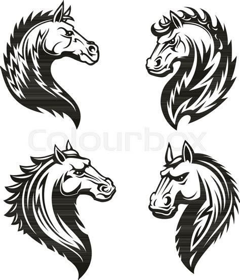 Tribal Horse Head Tattoo Designs