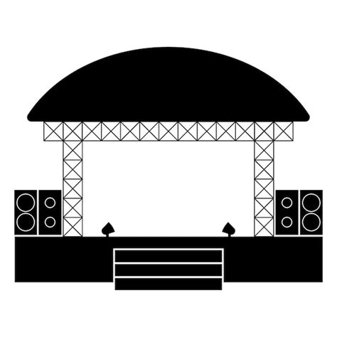 Premium Vector Music Festival Stage Icon Vector