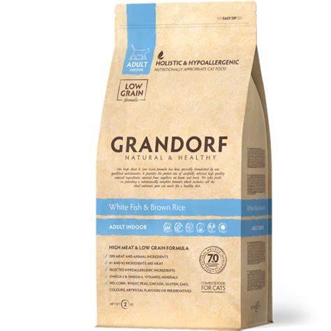 Grandorf (Грандорф) корм д/кошек с белой рыбой и бурым рисом