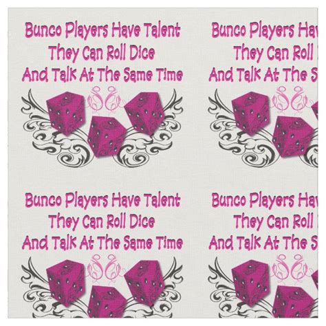 Bunco Bell And Bunco Dice Fabric Zazzle