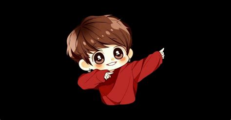 Jungkook Cute Chibi Bts K Pop Design Jungkook Sticker Teepublic