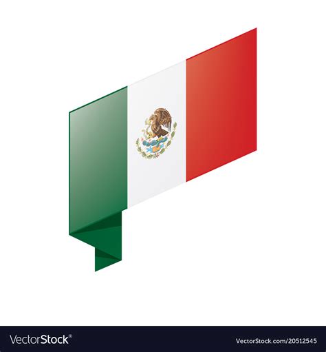 Mexican flag Royalty Free Vector Image - VectorStock