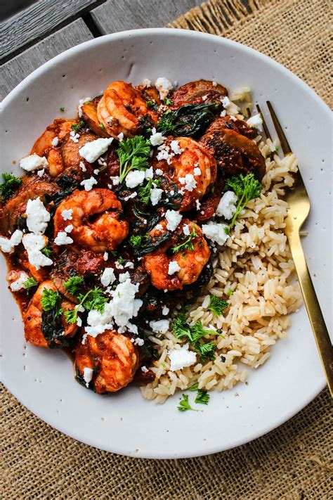 Sautéed Shrimp With Tomato Sauce Feta And Rice Walder Wellness Rd