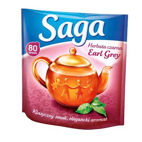 Saga Earl Grey Herbata Czarna Ekspresowa 80 TB 13147201861 Allegro Pl