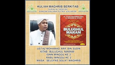 LIVE Siaran Langsung Kuliah Maghrib Berkitab Ustaz Mohamad