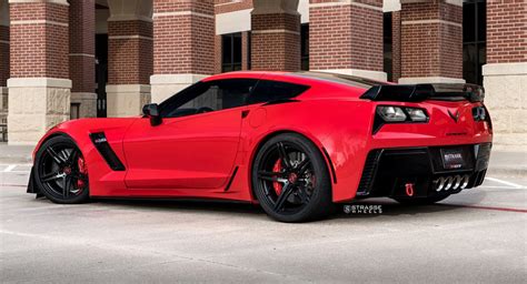 Torch Red C7 Corvette Z06 Looks Great On 20 Inch Black Alloys Carscoops