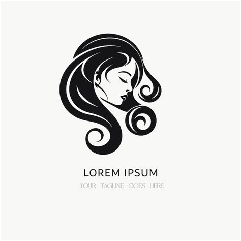 Diseño de logotipo de belleza para el cabello para salón de belleza