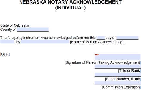 Free New Hampshire Individual Notary Acknowledgement Form Pdf Word