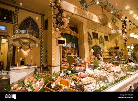 England London Kensington Harrods Seafood Counter In The Food Hall