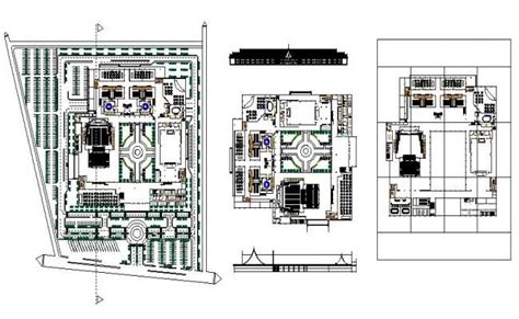 International Convention Center Elevation And Distribution Plan Details