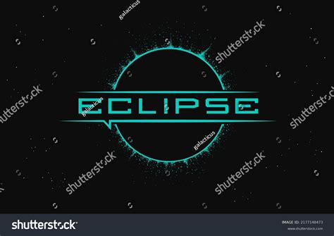 Solar Eclipse Printable Vector Logo Stock Vector (Royalty Free ...