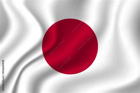 Flag Of Japan Japanese National Symbol In Official Colors Template