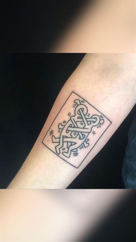 Keith Haring inspired tattoo | Tattoos, Geometric tattoo, Triangle tattoo