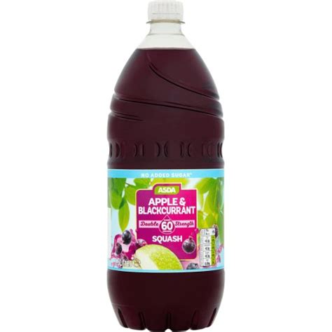 ASDA No Added Sugar Double Strength Apple Blackcurrant Squash 1 5