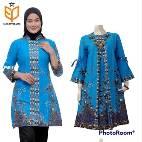 Jual Tunk Batik Terbaru Pakain Mewah Model Kekinian Modern Cantik