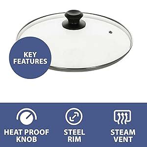 Zeno Universal Pot Lid Tempered Glass Saucepan Casserole Frying Pan