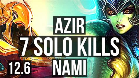 Azir Vs Nami Top 44m Mastery 7 Solo Kills 1200 Games Br