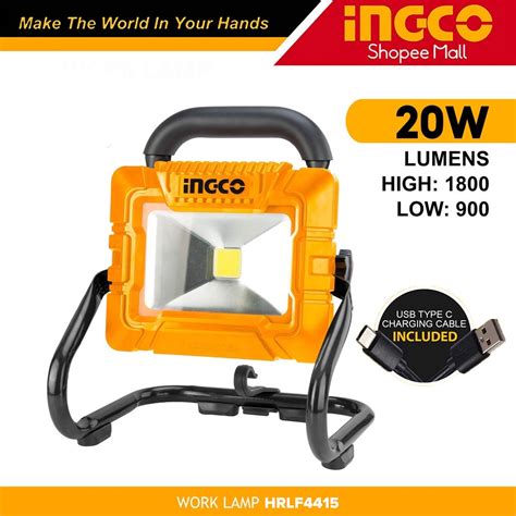 Ingco Hrlf Lithium Ion Wireless Cordless Led Work Lamp W Ct