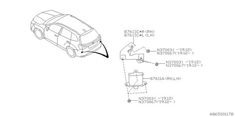 2021 Subaru Outback Radar And Side Radar Bands Back 87611sj003