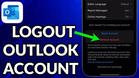 How To Logout Outlook Account In Mobile Youtube