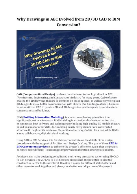 Calaméo Why Drawings In Aec Evolved From 2d3d Cad To Bim Conversion