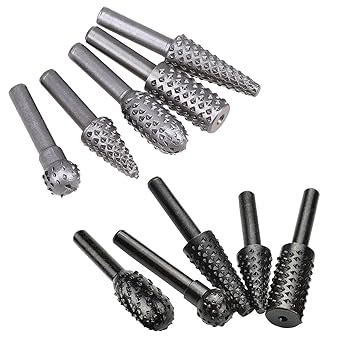 Pcs Rotary Tool Drill Bit Burrs Files Hss Shank Rotary Rasp Set For