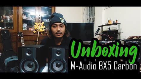 Unboxing My First Studio Monitors M Audio BX 5 Carbon 2021 YouTube