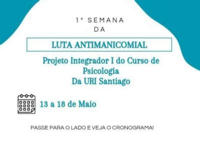 Uri C Mpus Santiago Acad Micos Do Curso De Psicologia Da Uri