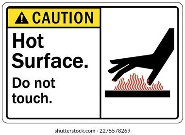 Hot Warning Sign Labels Stock Vector Royalty Free