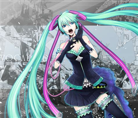 Aqua Eyes Aqua Hair Choker Elbow Gloves Gloves Gray Hatsune Miku Long