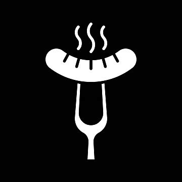 Cooked Meat Dark Mode Glyph Icon Illustration Meal Food Vector