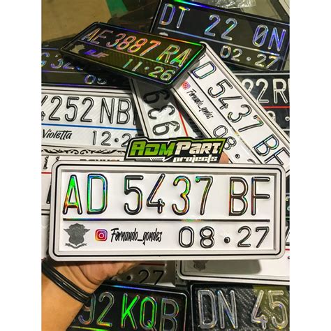 Jual Plat Motor Warna Putih Plat Motor D Hologram Plat Putih Baut