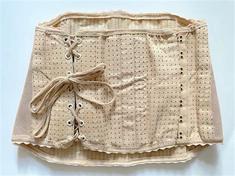 Vintage Girdle German Medical Corset Nude Color Retro Cotton Corset Steampunk Burlesque