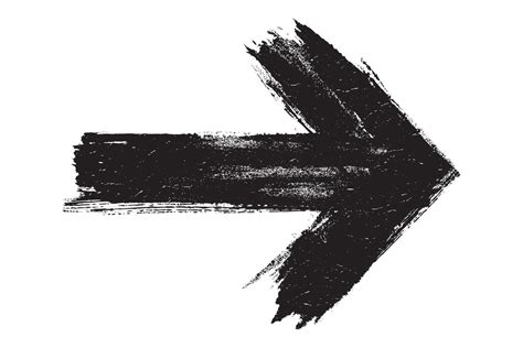 Grunge Arrow Brush Paint Black Vector Art At Vecteezy