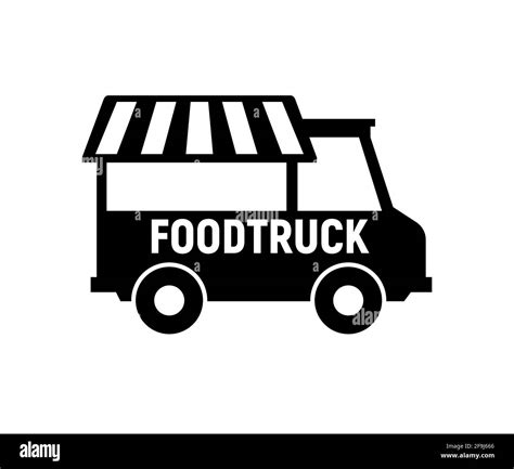 Food truck logo icon. Vector foodtruck kitchen street van design icon ...