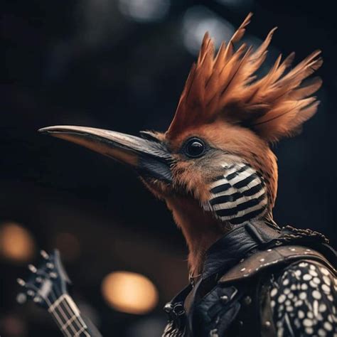 Premium Photo A Man With A Bird On His Head Wearing A Leather Jacket