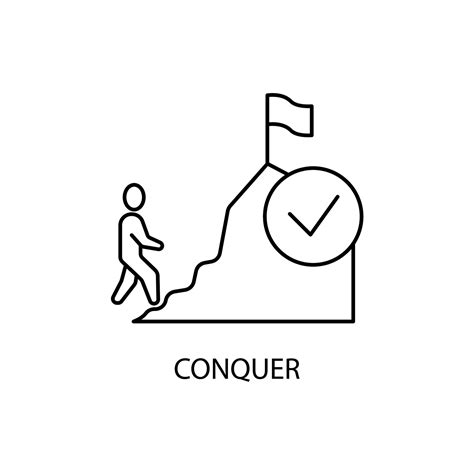 Conquer Concept Line Icon Simple Element Illustration Conquer Concept