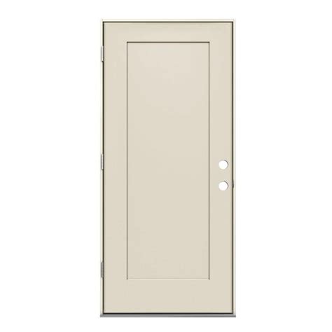 JELD-WEN Right-Hand Outswing Primed Steel Prehung Entry Door with ...