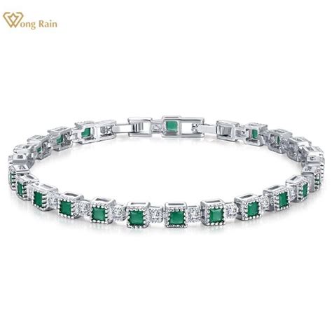 Buy Wong Rain Vintage 100 925 Sterling Silver Emerald Gemstone Bangle