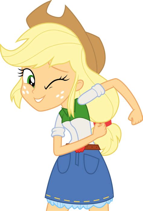 Applejack Winking By Cloudyglow On