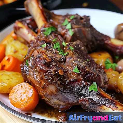 Air Fryer Lamb Shanks Super Tender Easy AirFryAndEat