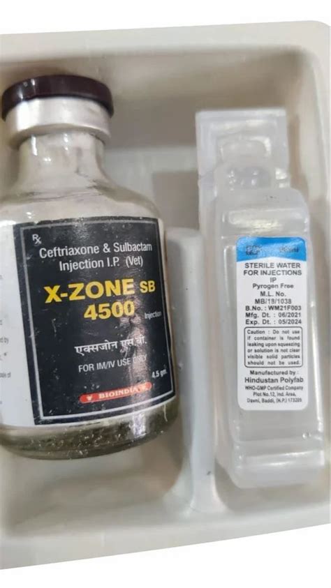 X Zone Sb Ceftriaxone Sulbactam Injection At Rs Vial Ceftriaxone