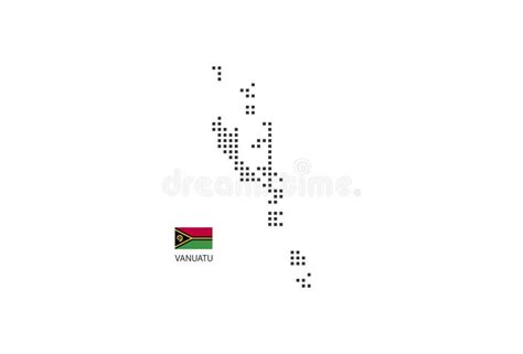 Pixel Map Of Vanuatu Vector Dotted Map Of Vanuatu Isolated On White